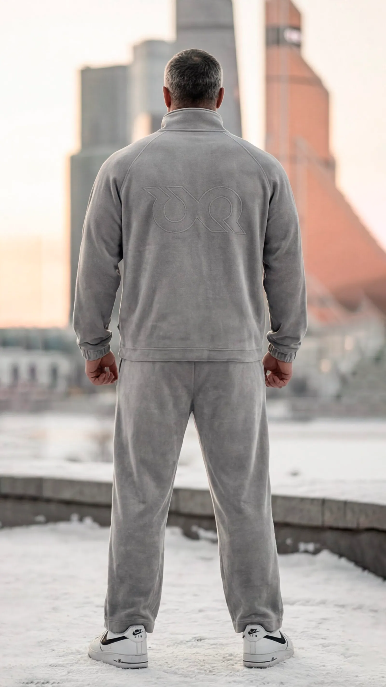 Толстовка Velour half-zip · Облачный, фото 4